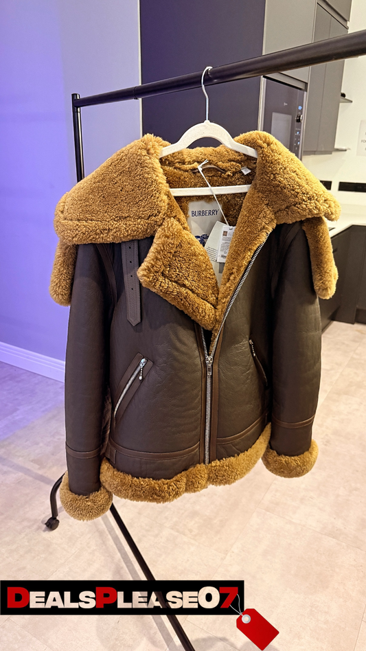 BURBERRY SHEARLING AVIATOR JACKET