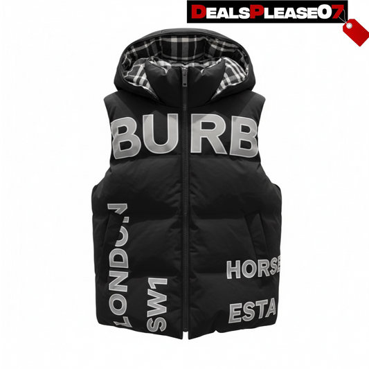BURBERRY LOGAN REVERSIBLE GILLET HOODED PADDED VEST KIDS