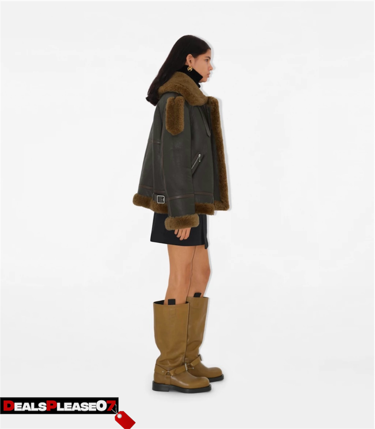 BURBERRY SHEARLING AVIATOR JACKET