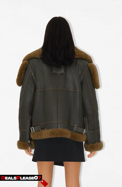 BURBERRY SHEARLING AVIATOR JACKET