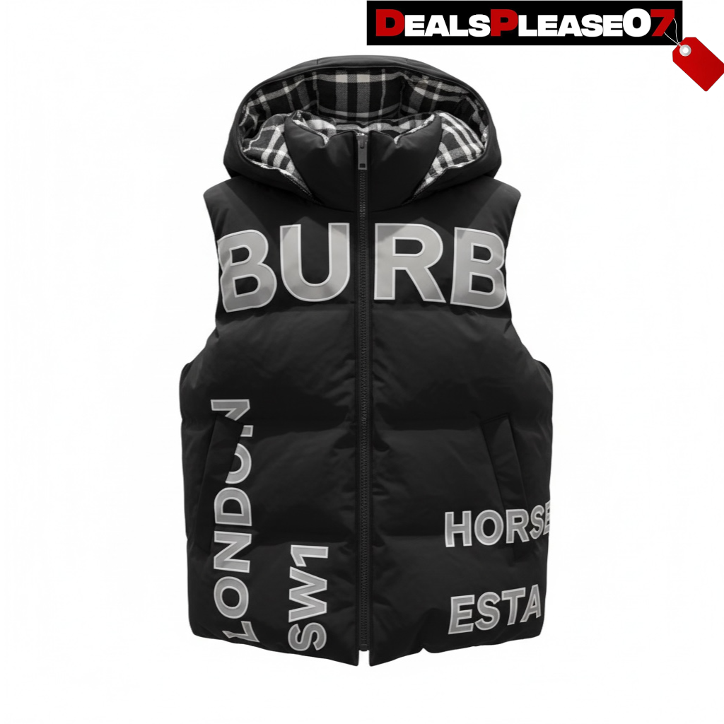 BURBERRY LOGAN REVERSIBLE GILLET HOODED PADDED VEST KIDS