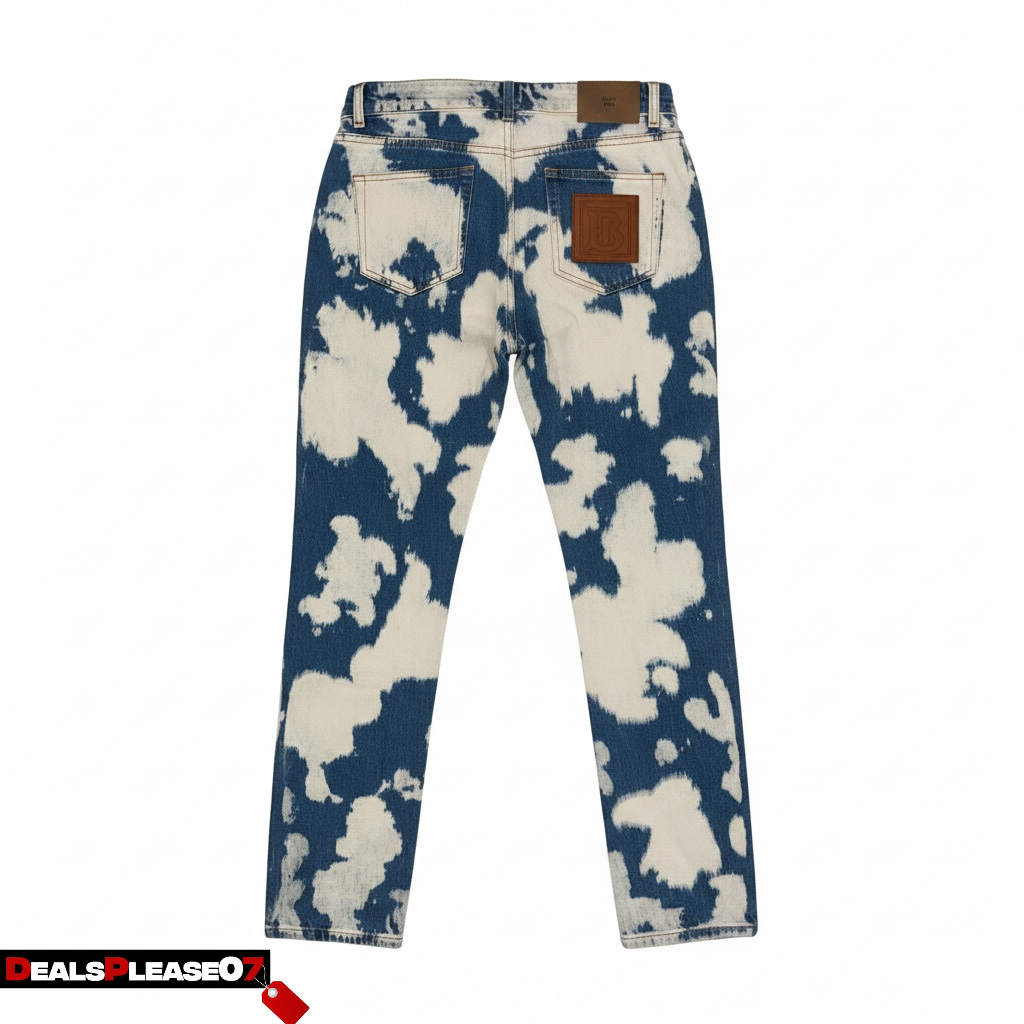 BURBERRY MONOGRAM MOTIF BLEACHEDF DENIM SLIM FIT