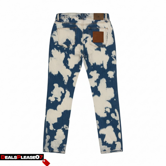 BURBERRY MONOGRAM MOTIF BLEACHEDF DENIM SLIM FIT