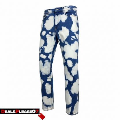 BURBERRY MONOGRAM MOTIF BLEACHEDF DENIM SLIM FIT